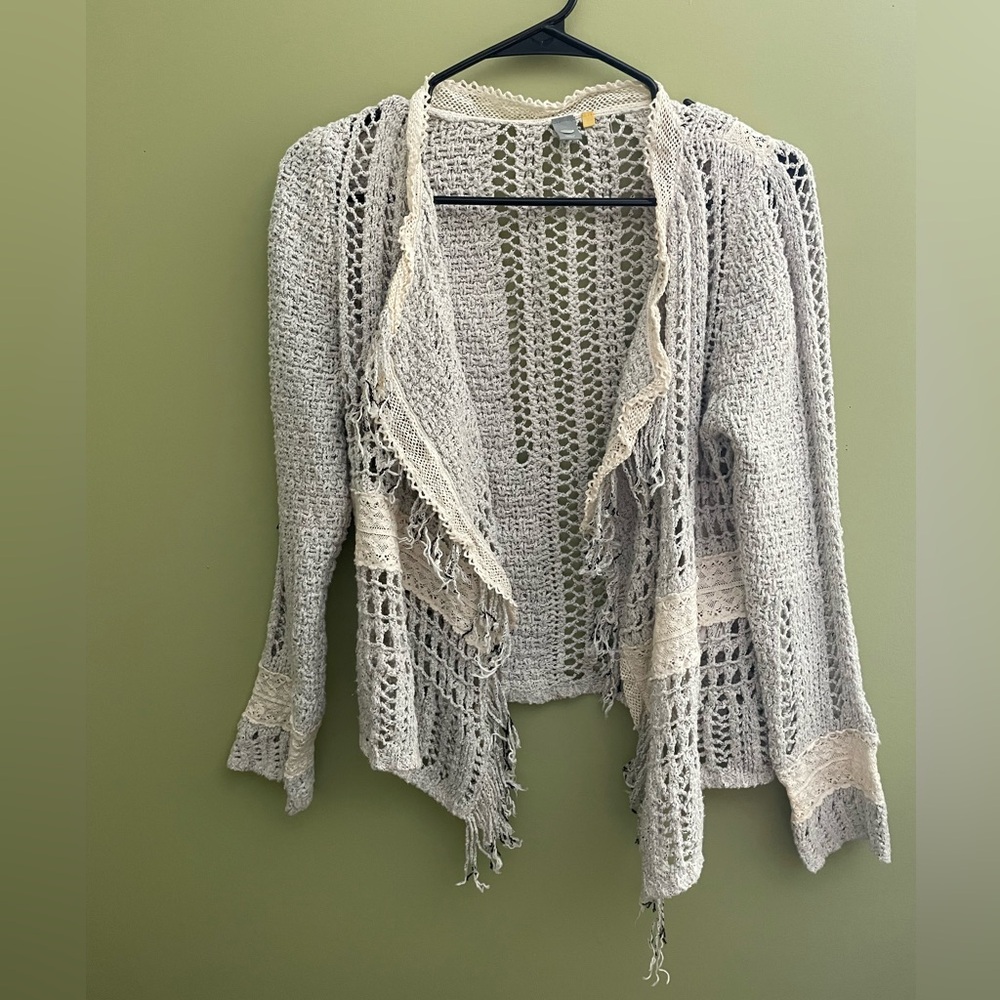 Knitted & Knotted Cardigan | Size Small | Grunge Fairycore Cardigan🧚🏻‍♂️🍄🐌